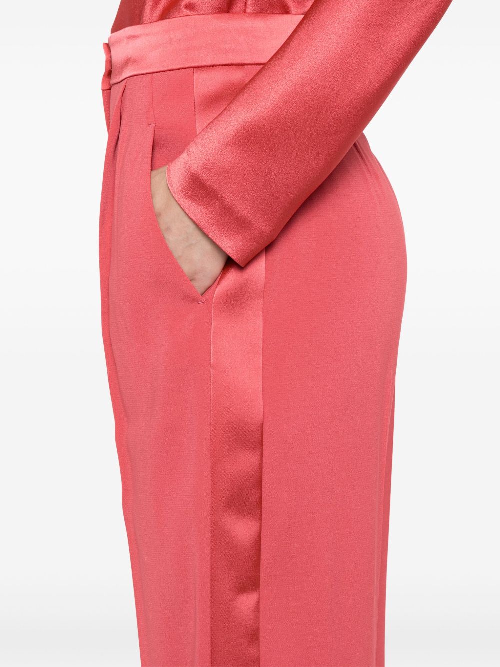 Pantaloni dritti in rosa papavero Alberta Ferretti - donna 