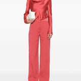 Pantaloni dritti in rosa papavero Alberta Ferretti - donna 