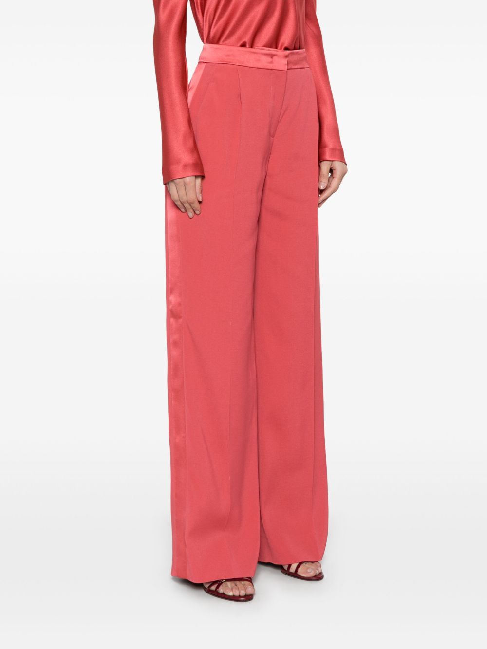 Pantaloni dritti in rosa papavero Alberta Ferretti - donna 