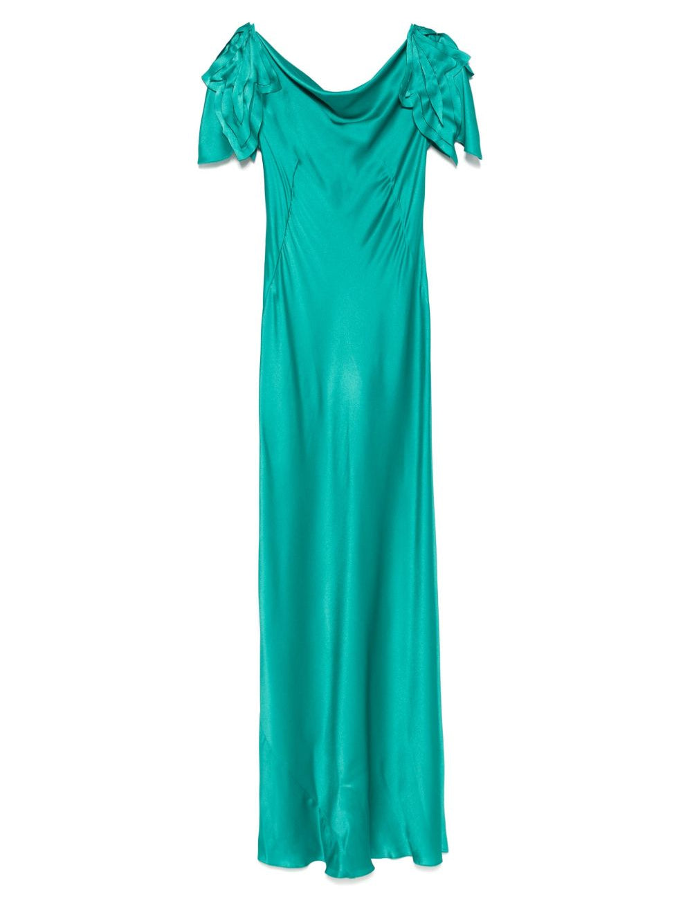 Abito lungo satinato in tuchese Alberta Ferretti - donna 