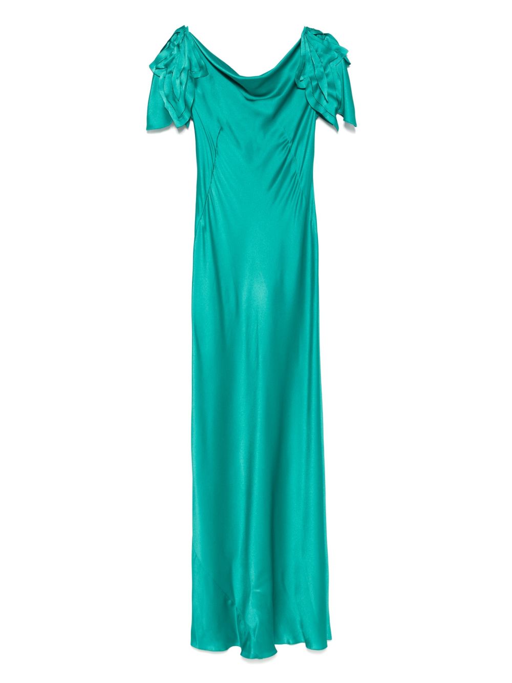 Abito lungo satinato in tuchese Alberta Ferretti - donna 