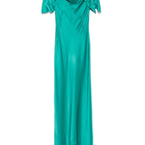 Abito lungo satinato in tuchese Alberta Ferretti - donna 