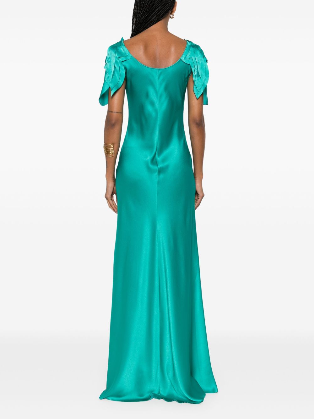 Abito lungo satinato in tuchese Alberta Ferretti - donna 