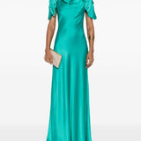 Abito lungo satinato in tuchese Alberta Ferretti - donna 