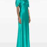 Abito lungo satinato in tuchese Alberta Ferretti - donna 
