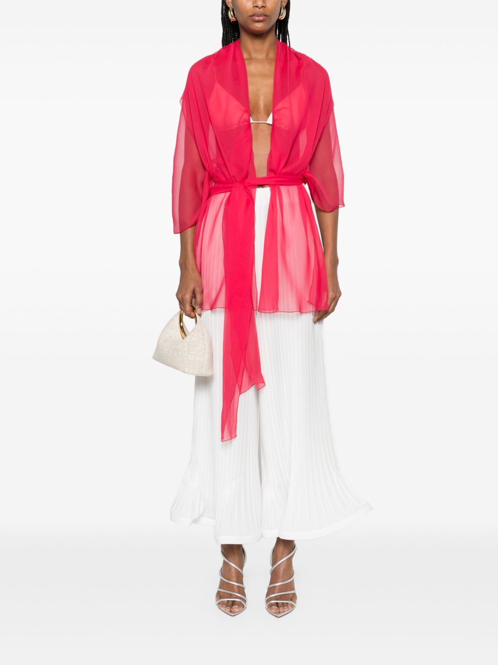 Top in seta in rosa Alberta ferretti - donna 