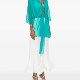 Top in seta in blu Alberta ferretti - donna 