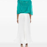 Top in seta in blu Alberta ferretti - donna 