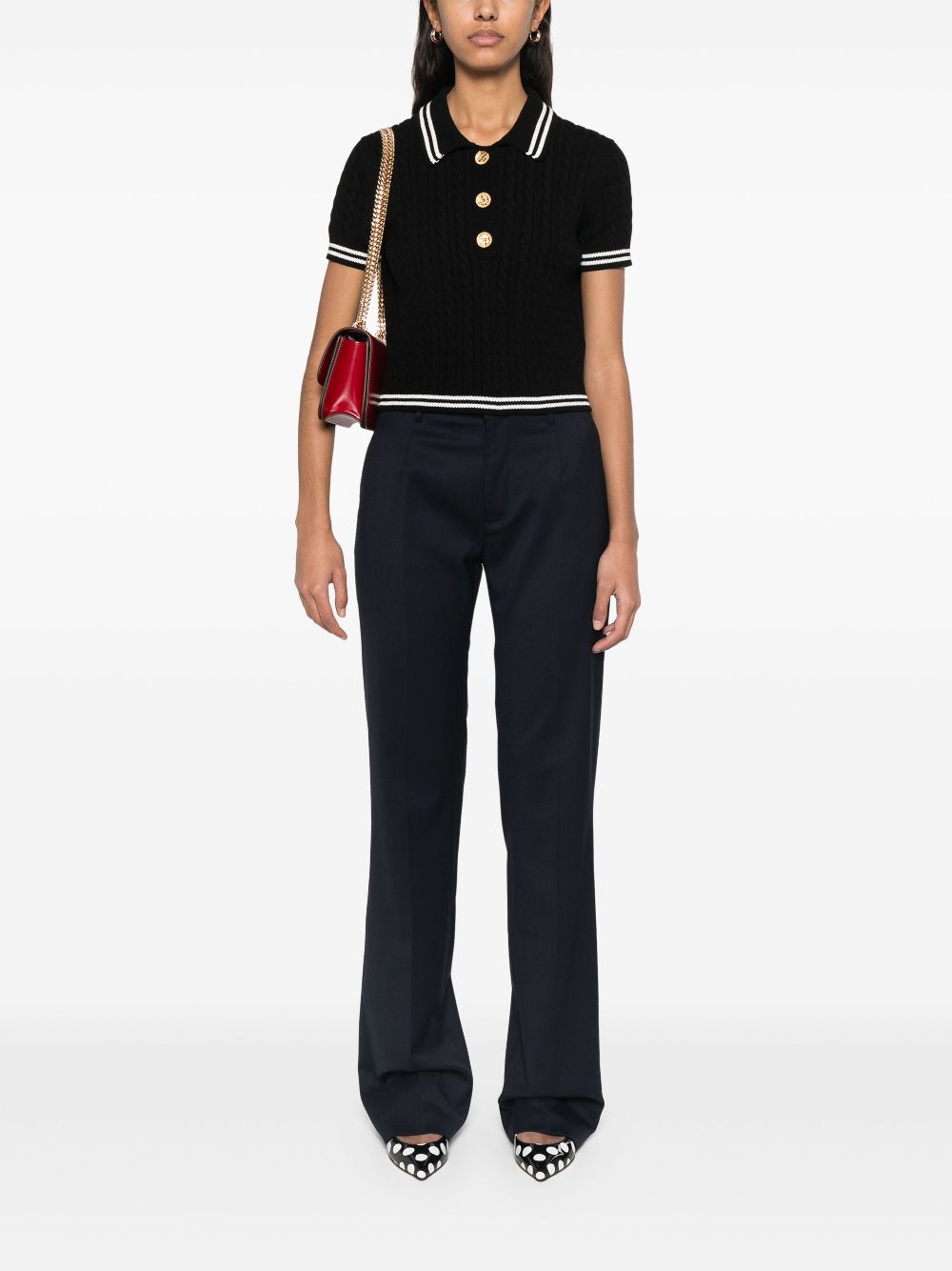 Pantaloni a gamba dritta in blu Alessandra rich - donna 