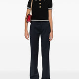 Pantaloni a gamba dritta in blu Alessandra rich - donna 
