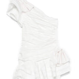 Abito corto in taffetà in bianco Alessandra Rich - donna 