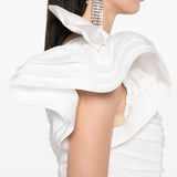 Abito corto in taffetà in bianco Alessandra Rich - donna 