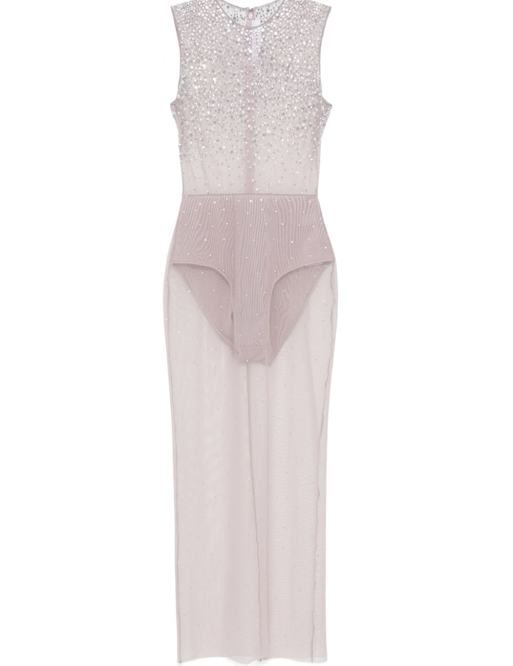 Abito semitrasparente con cristalli in grigio Alex perry - donna Alex perry - donna 