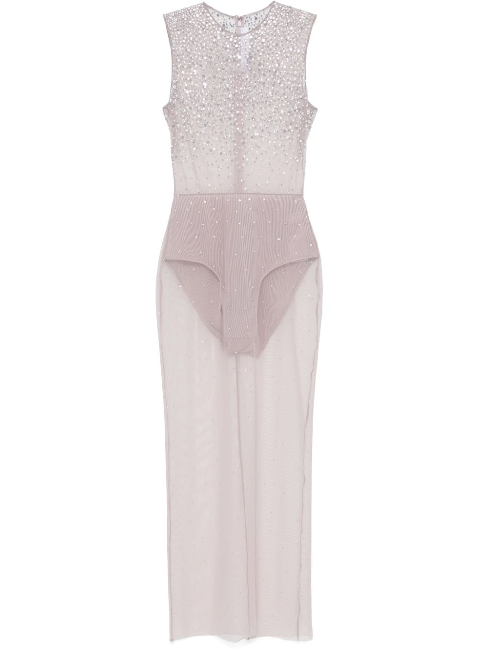 Abito semitrasparente con cristalli in grigio Alex perry - donna Alex perry - donna 