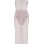 Abito semitrasparente con cristalli in grigio Alex perry - donna Alex perry - donna 