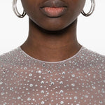 Abito semitrasparente con cristalli in grigio Alex perry - donna Alex perry - donna 