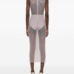Abito semitrasparente con cristalli in grigio Alex perry - donna Alex perry - donna 