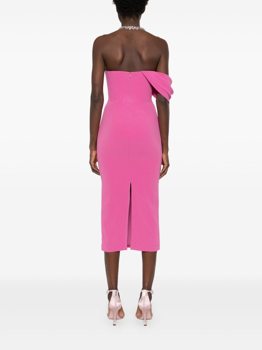 Abito midi con corsetto in rosa Alex perry - donna 