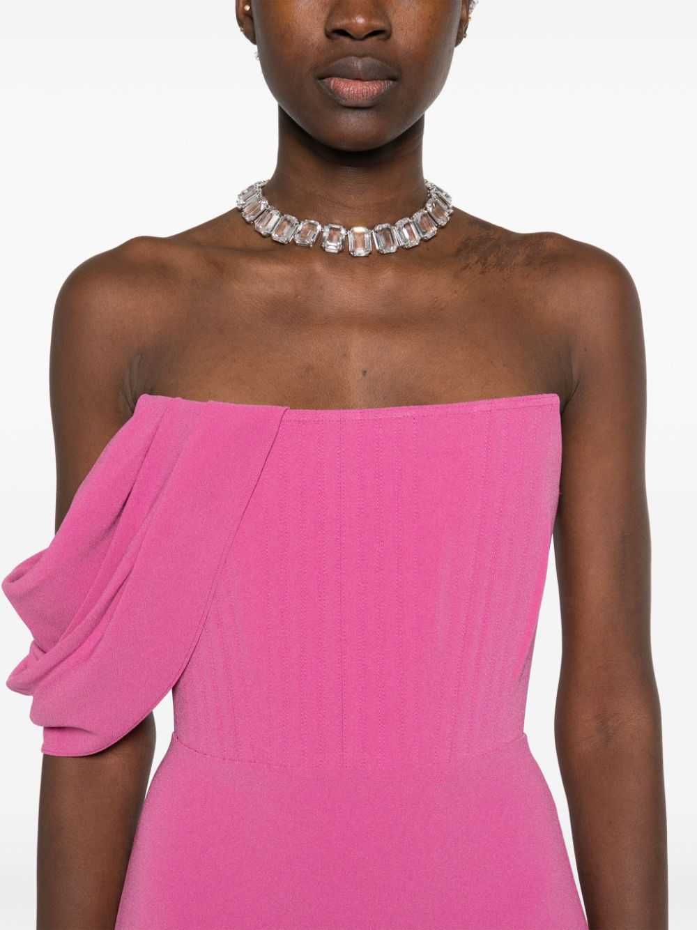 Abito midi con corsetto in rosa Alex perry - donna 