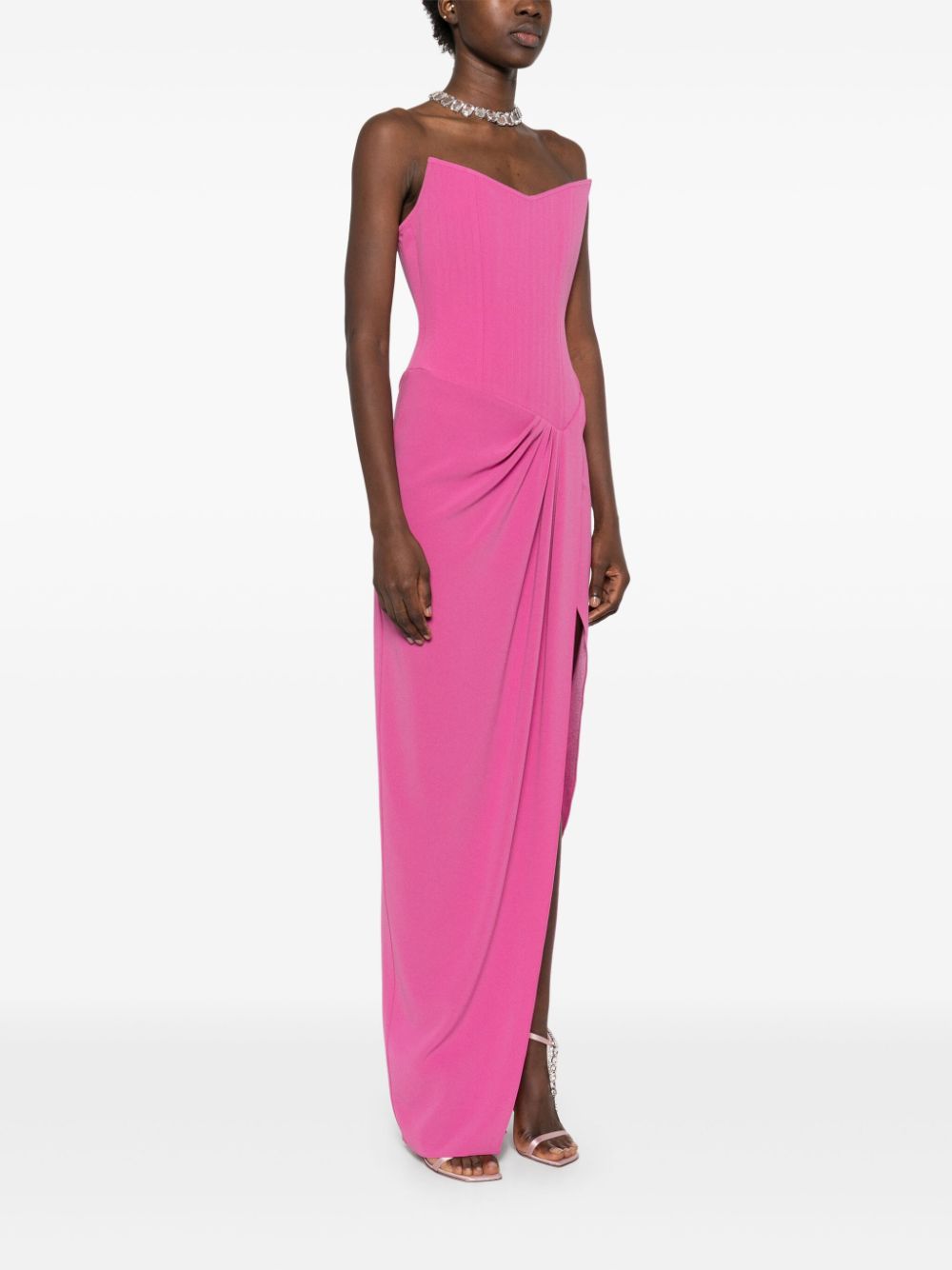 Abito mini con corsetto in rosa Alex perry - donna 