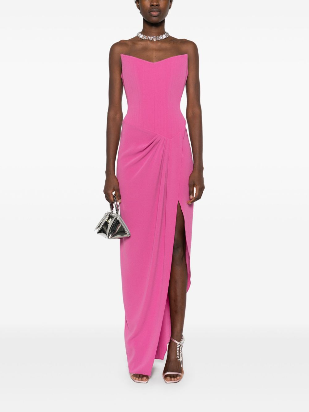 Abito mini con corsetto in rosa Alex perry - donna 