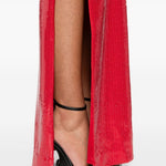 Abito lungo senza spalline con paillettes in rosso Alex perry - donna 