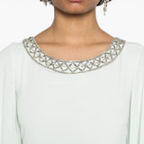 Abito lungo con gemme in verde menta chiaro Amen - donna 