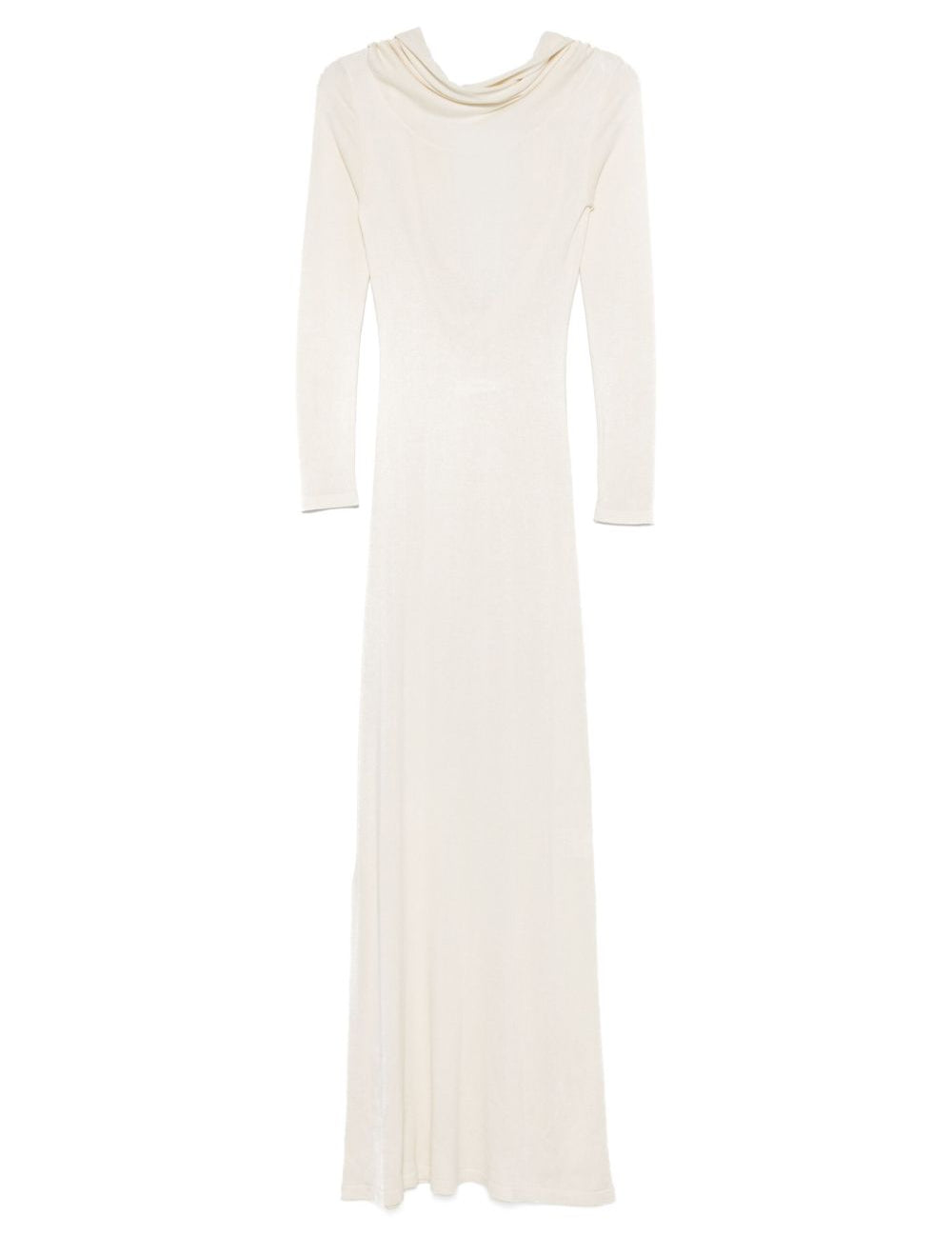 Abito lungo in maglia fine in avorio Aya Muse - donna 