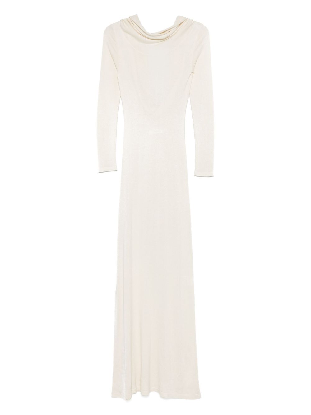 Abito lungo in maglia fine in avorio Aya Muse - donna 