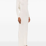 Abito lungo in maglia fine in avorio Aya Muse - donna 