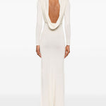Abito lungo in maglia fine in avorio Aya Muse - donna 