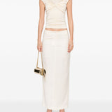 Gonna lunga a tubino in beige Aya Muse - donna 