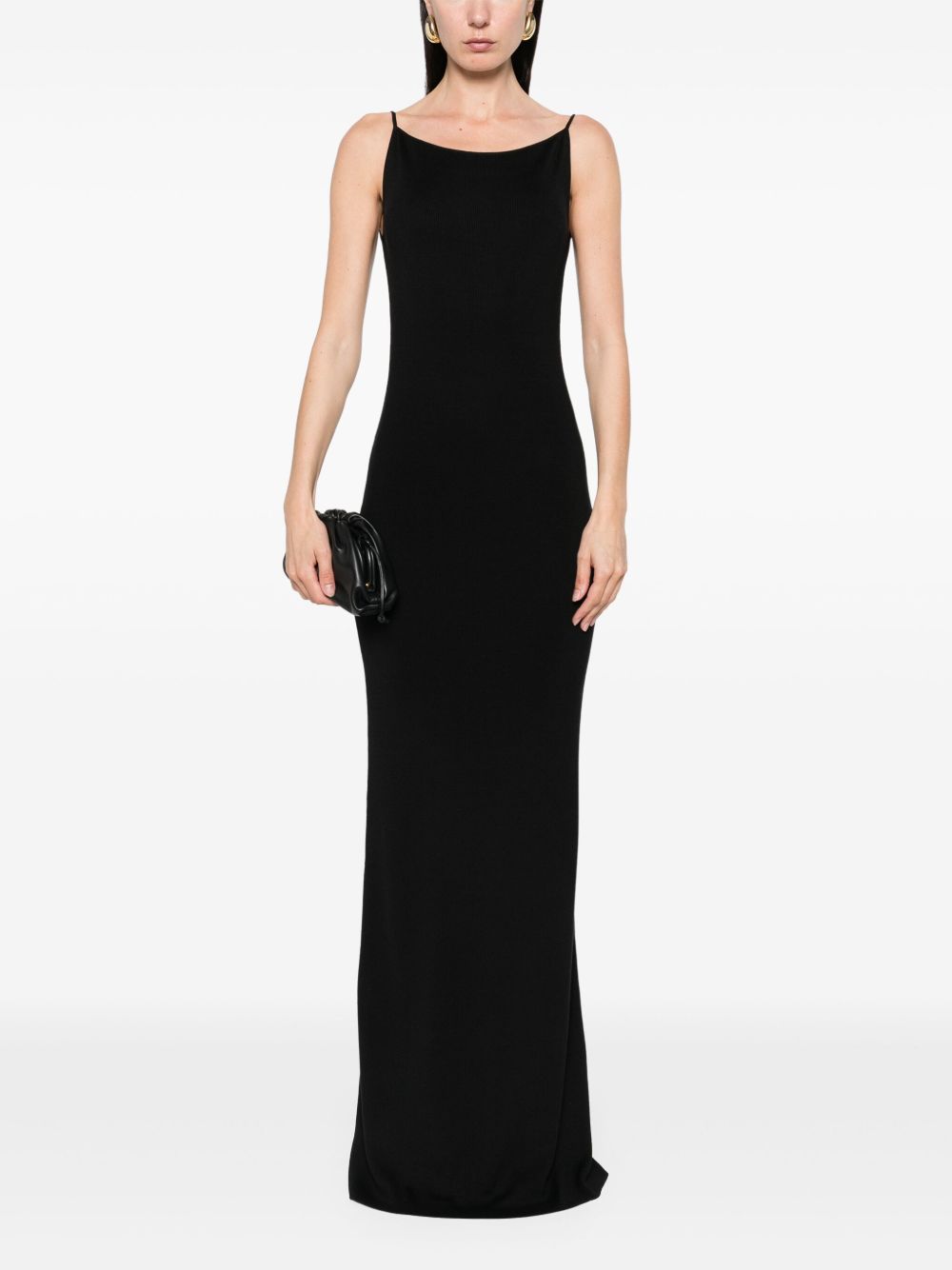Abito lungo Lyr in maglia in nero Aya Muse - donna 