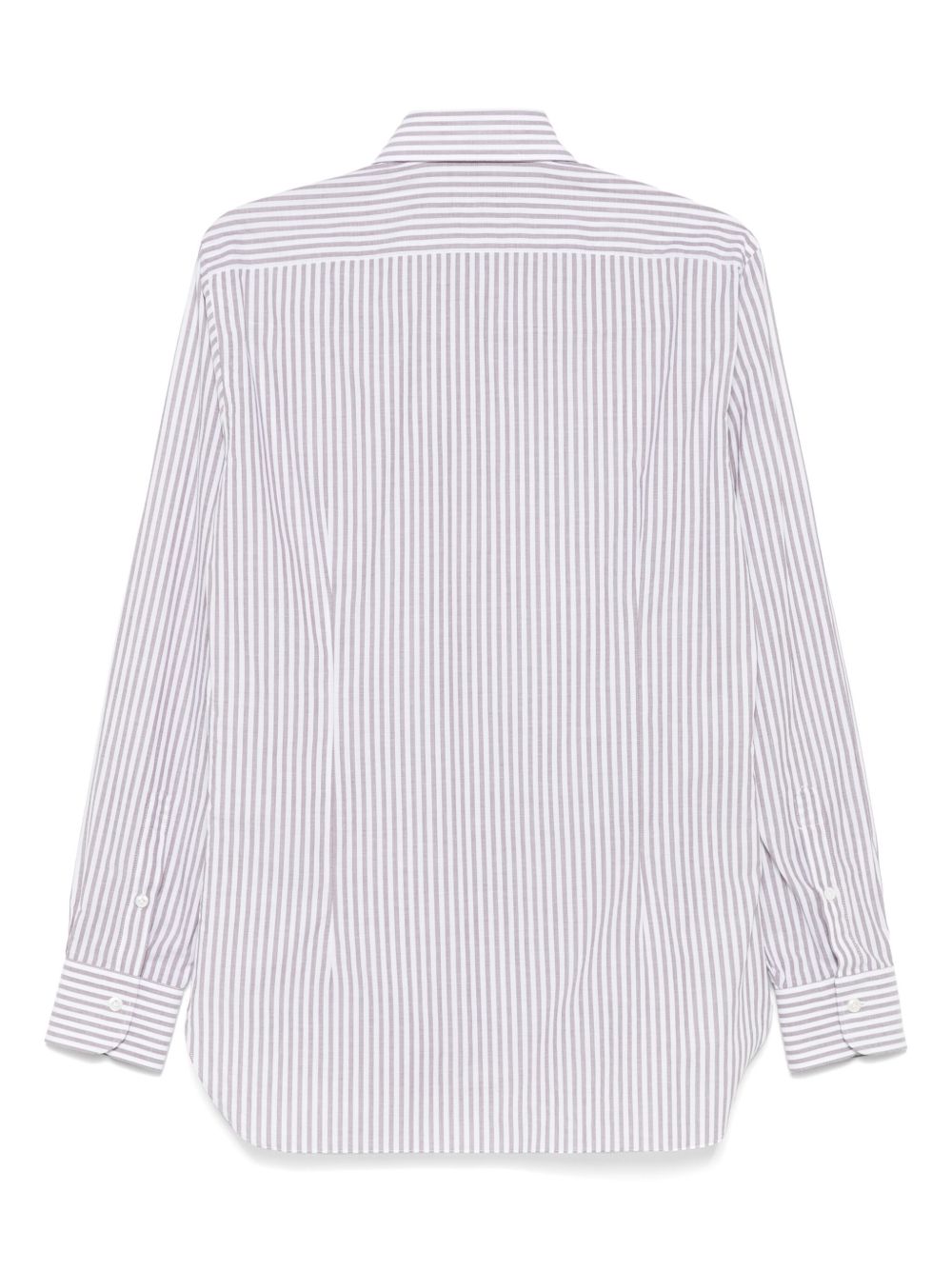 Camicia a righe in bianco e grigio Barba - uomo 