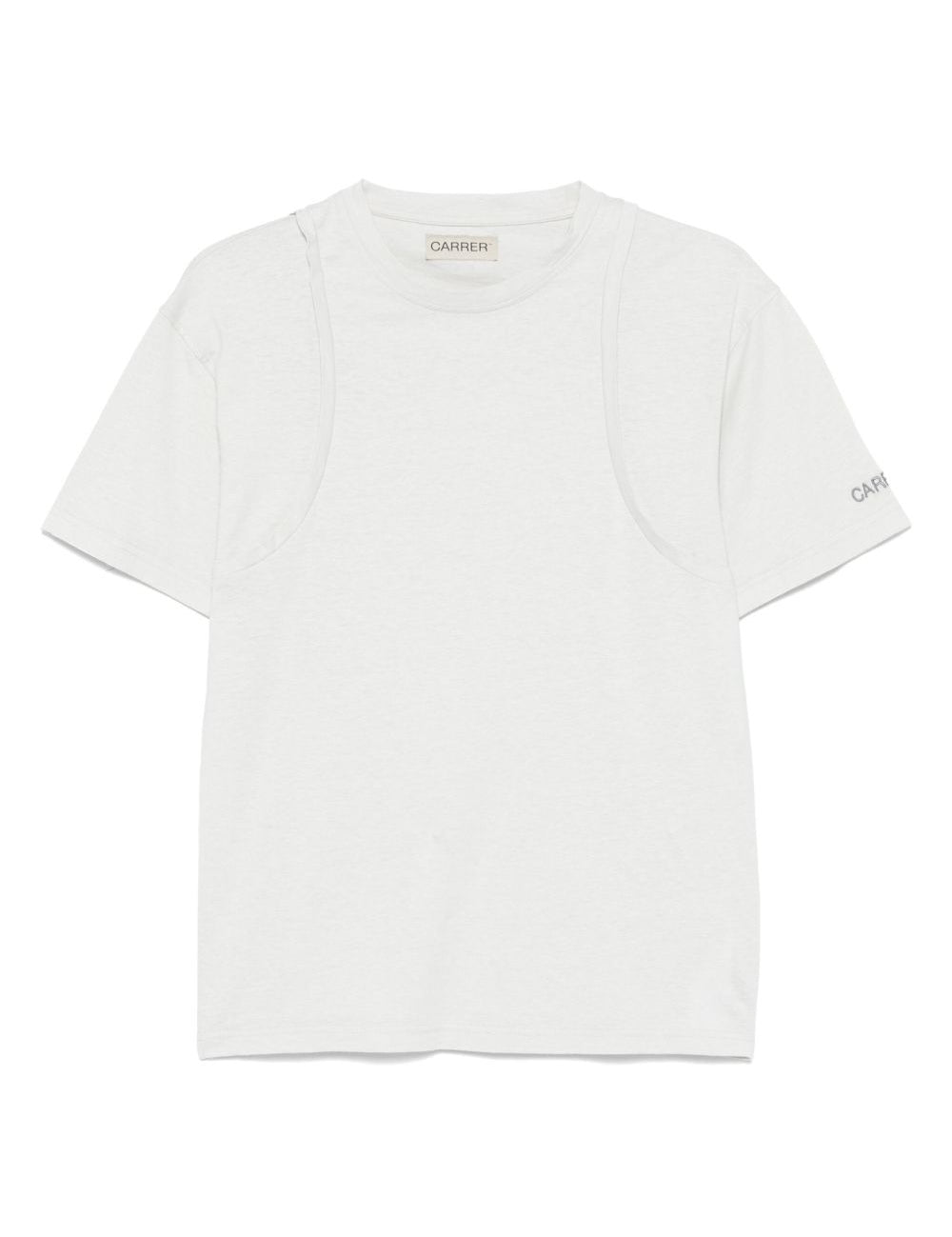 T-shirt con logo in bianco Carrer - uomo 