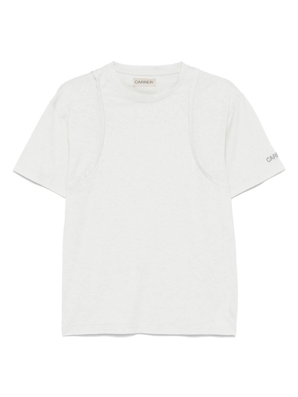 T-shirt con logo in bianco Carrer - uomo 