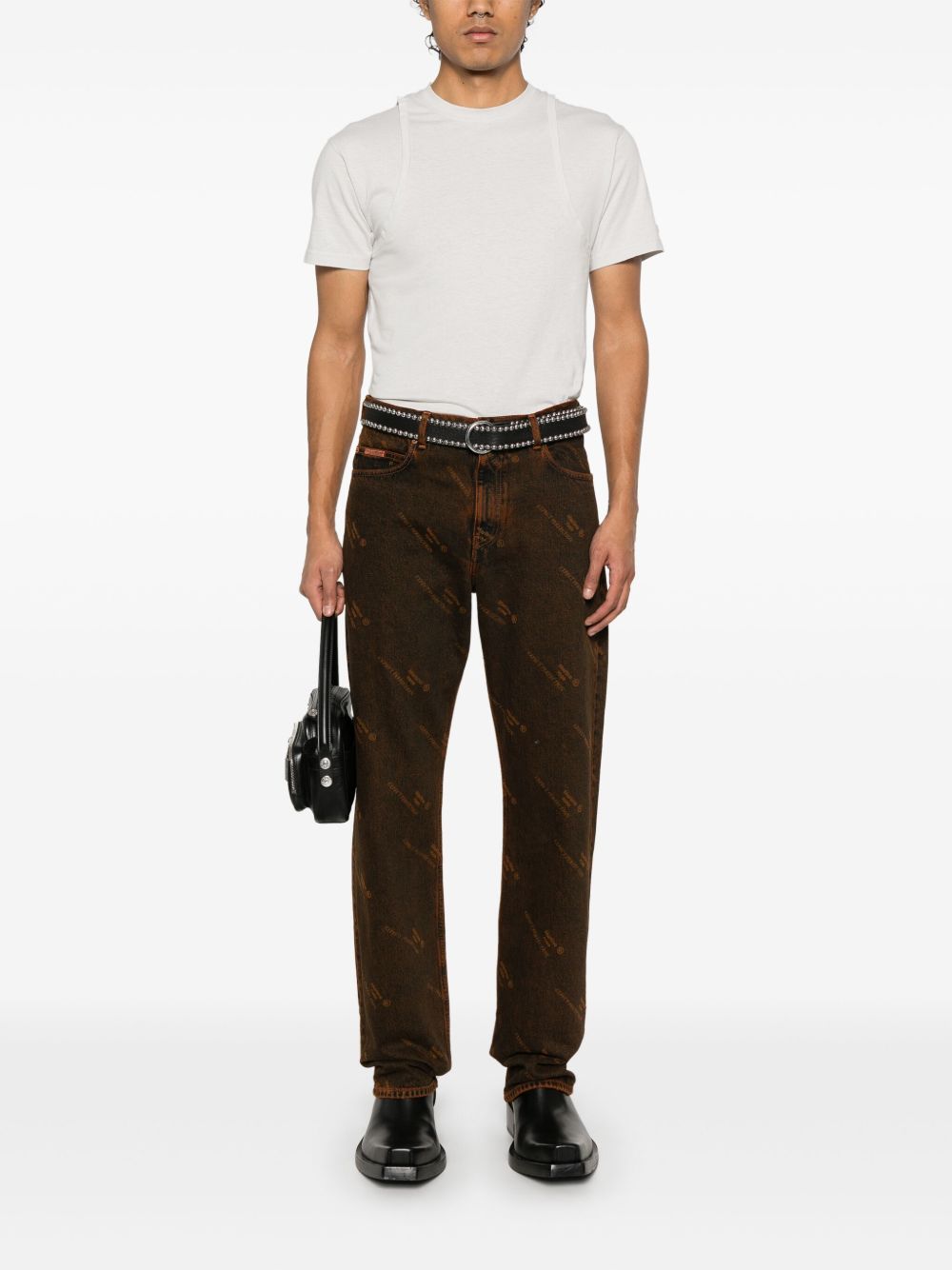 T-shirt con logo in bianco Carrer - uomo 