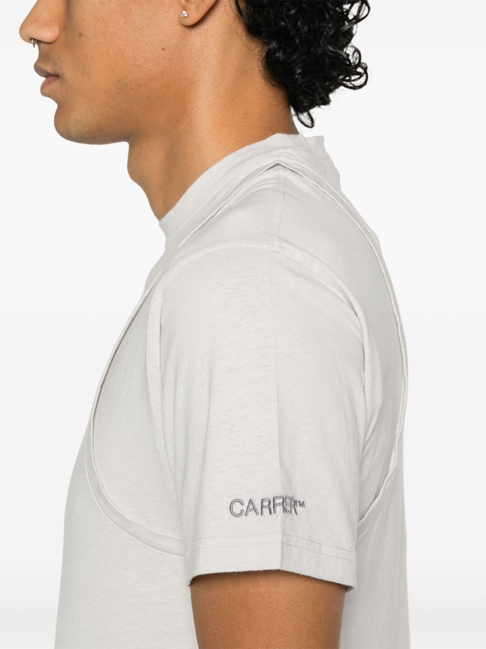 T-shirt con logo in bianco Carrer - uomo 