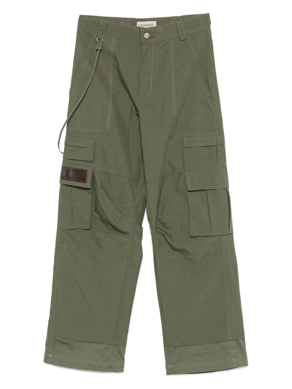 Pantaloni cargo cobalt in verde oliva Carrer - unisex 