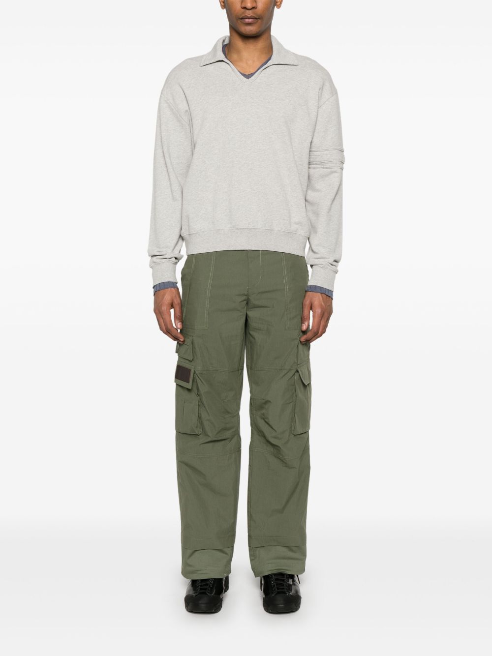 Pantaloni cargo cobalt in verde oliva Carrer - unisex 