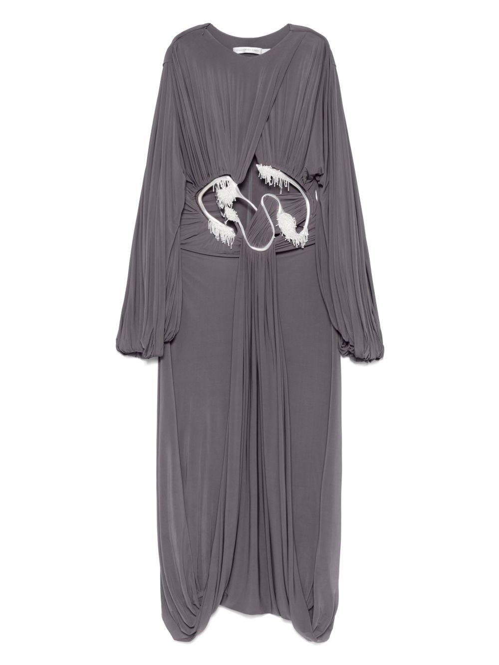 Abito lungo Sculptured Torso in grigio Christopher Esber - donna 