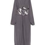 Abito lungo Sculptured Torso in grigio Christopher Esber - donna 