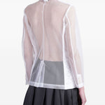 Giacca con inserti trasparenti in bianco Comme Des Garçons - donna 