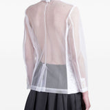 Giacca con inserti trasparenti in bianco Comme Des Garçons - donna 
