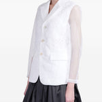 Giacca con inserti trasparenti in bianco Comme Des Garçons - donna 