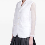 Giacca con inserti trasparenti in bianco Comme Des Garçons - donna 