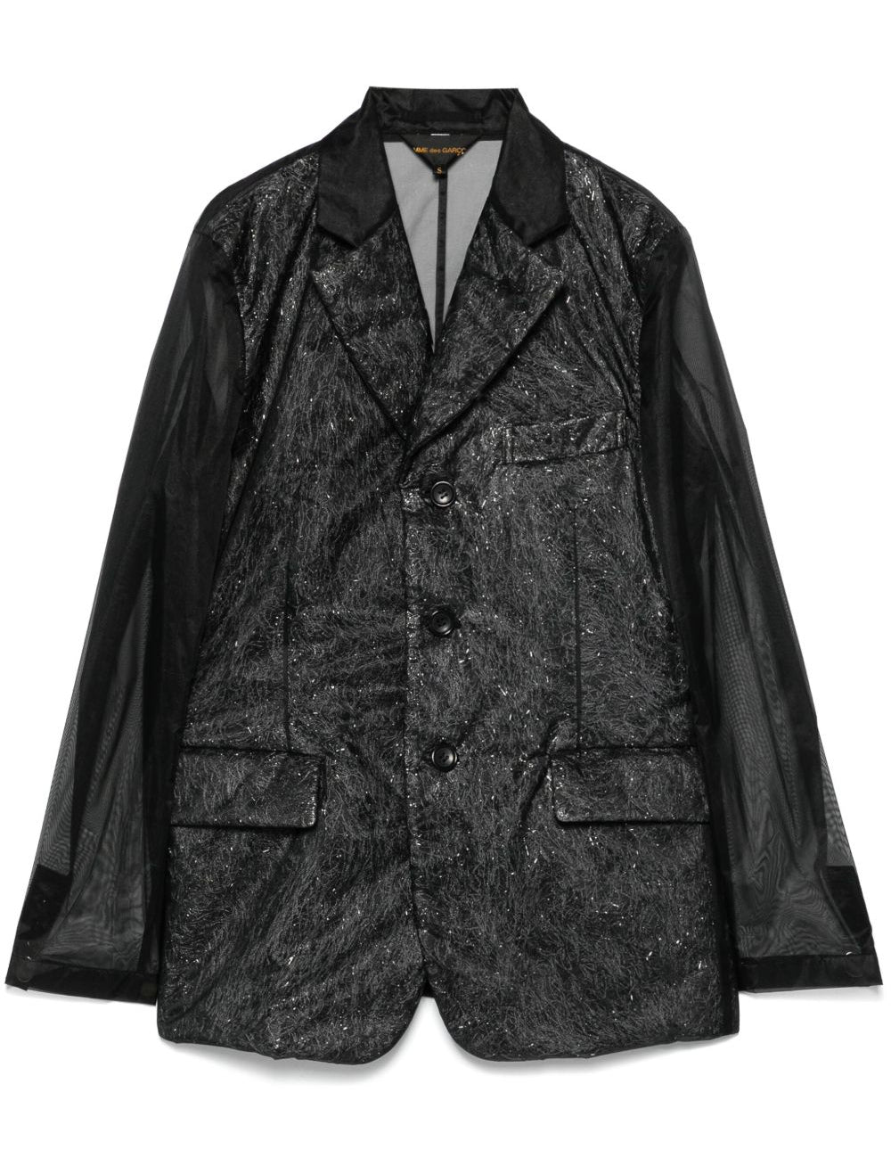 Blazer in chiffon in nero Comme Des Garçons Comme Des Garçons - donna 