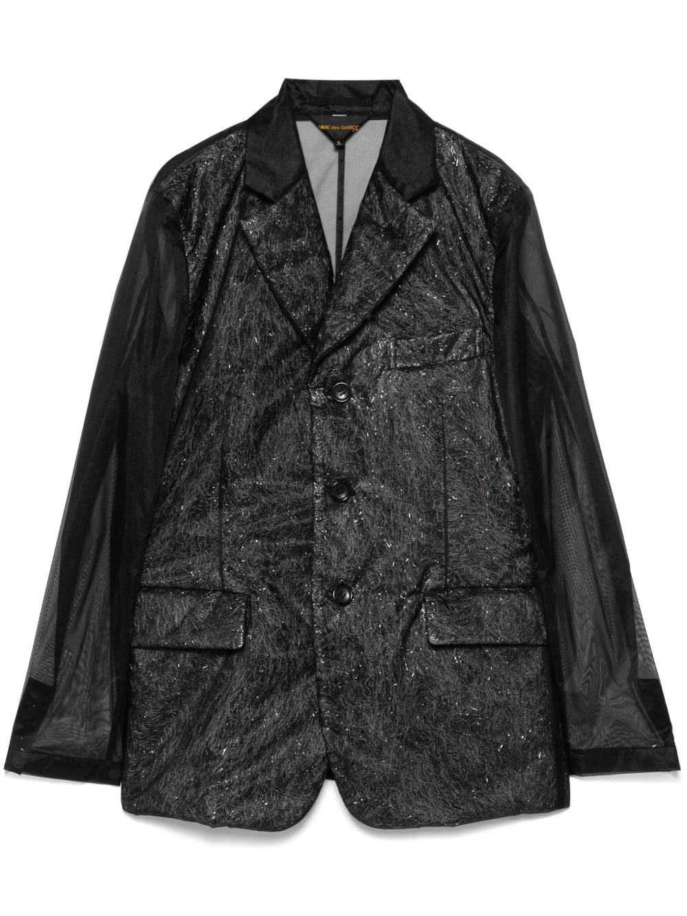 Blazer in chiffon in nero Comme Des Garçons Comme Des Garçons - donna 
