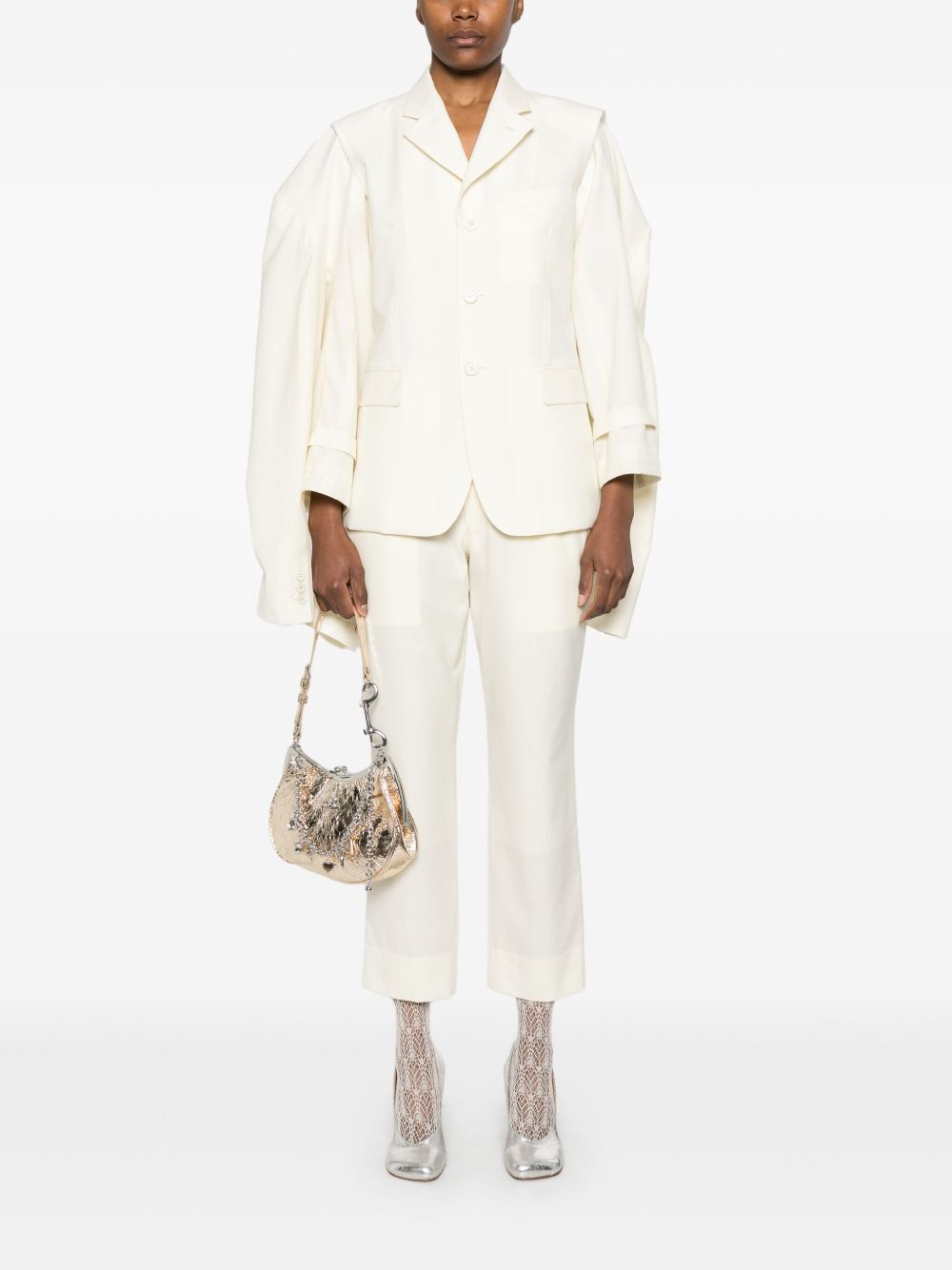 Pantaloni affusolati in bianco Comme Des Garçons - donna 