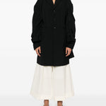 Pantaloni svasati in lana bianco Comme Des Garçons - donna 